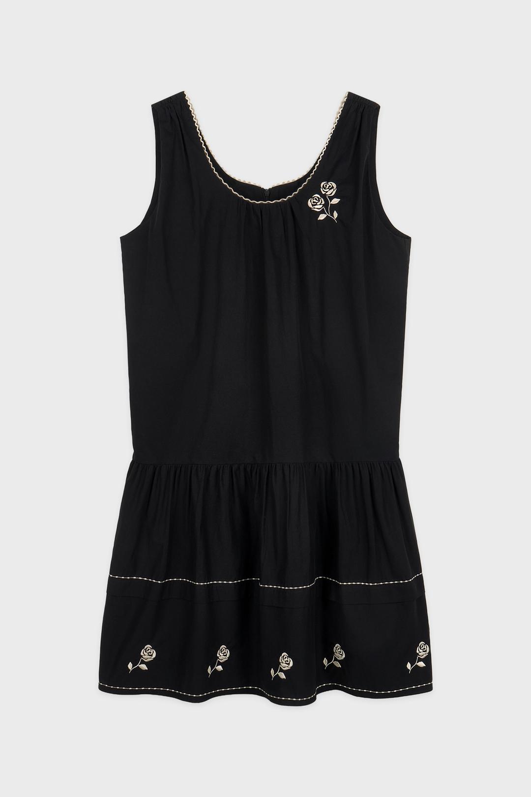 Flower Tiered Onepiece (Black)