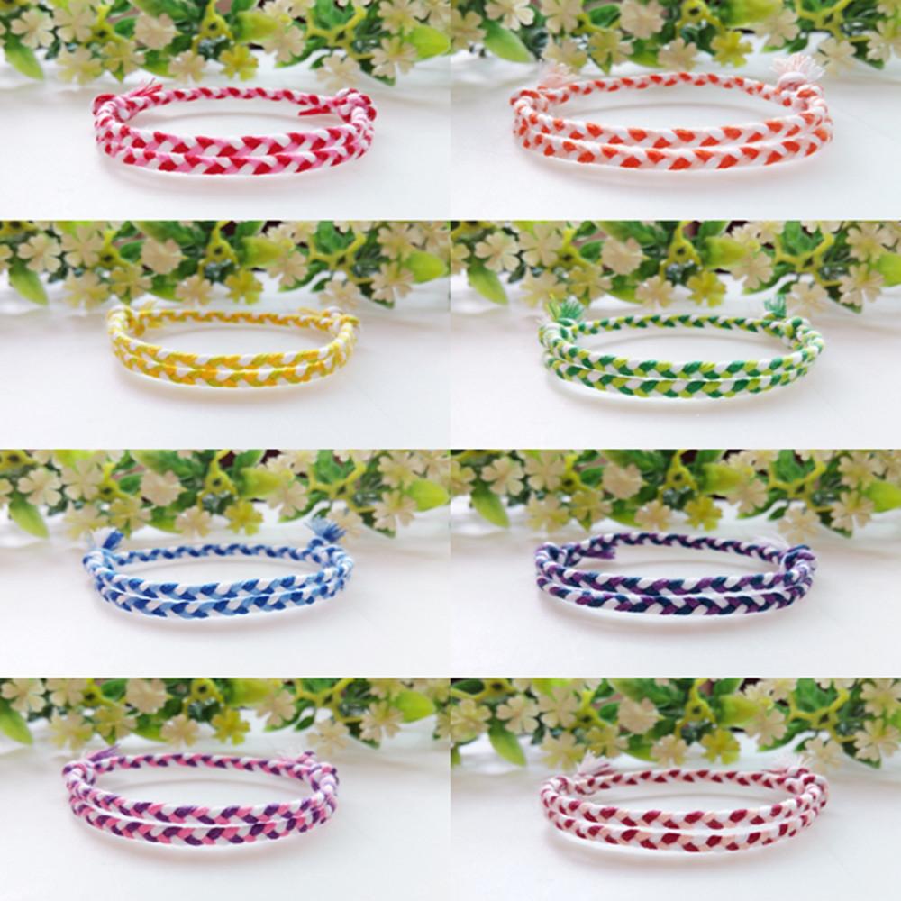 [삼색] 파스텔 실팔찌 실발찌 소원팔찌 매듭팔찌 18color