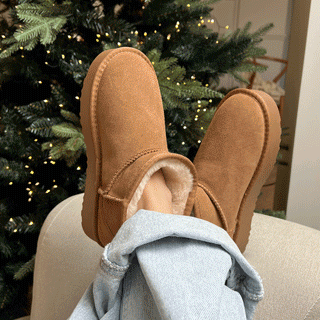 [RB4431] 포근한 통굽 숏 어그부츠 5cm