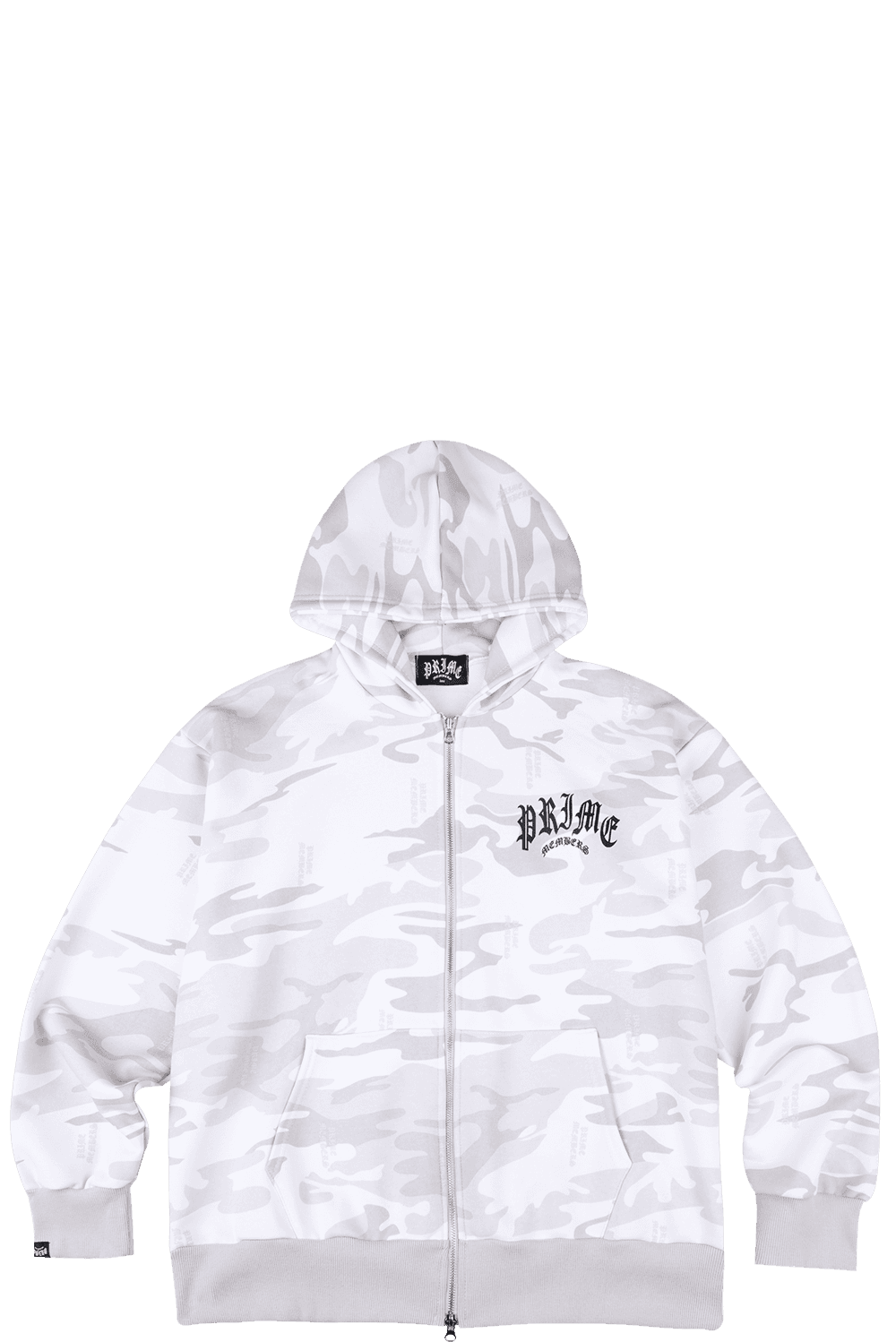 Prime Logo Zip-Up Hoodie White Camo