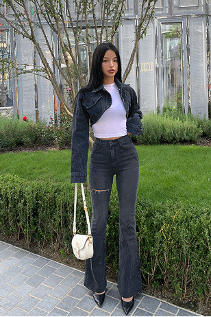 💖바로배송💖[MADE] -3kg 크레이지 다크 흑청 부츠컷 팬츠(트임.ver)