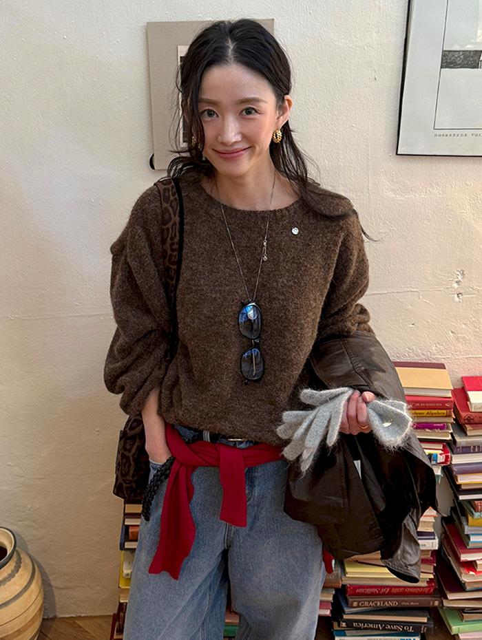 에슈 벌룬 니트 *브라운