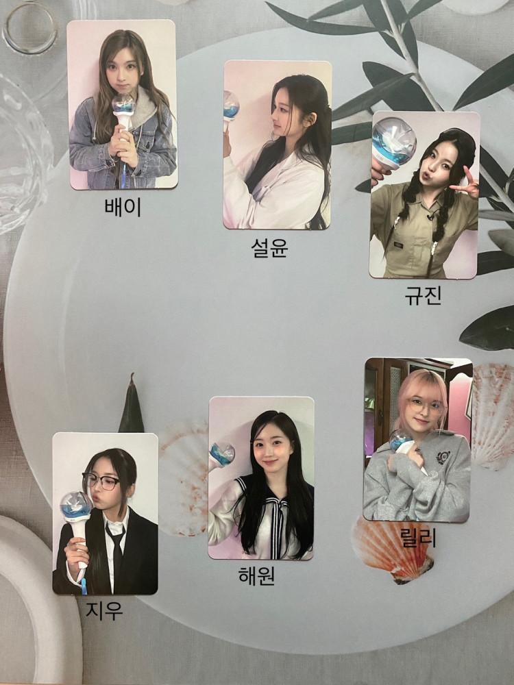 엔믹스 OFFICIAL LIGHT STICK 사운드웨이브 응원봉 포카 NMIXX 릴리 해원 설윤 배이 지우 규진 포토카드