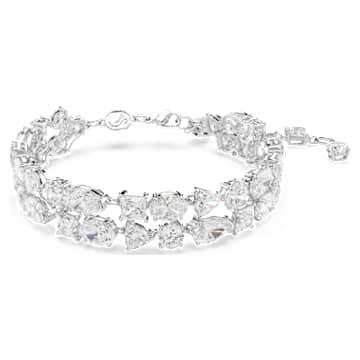 Mesmera 브레이슬릿, 믹스 컷, 화이트, 로듐 플래팅