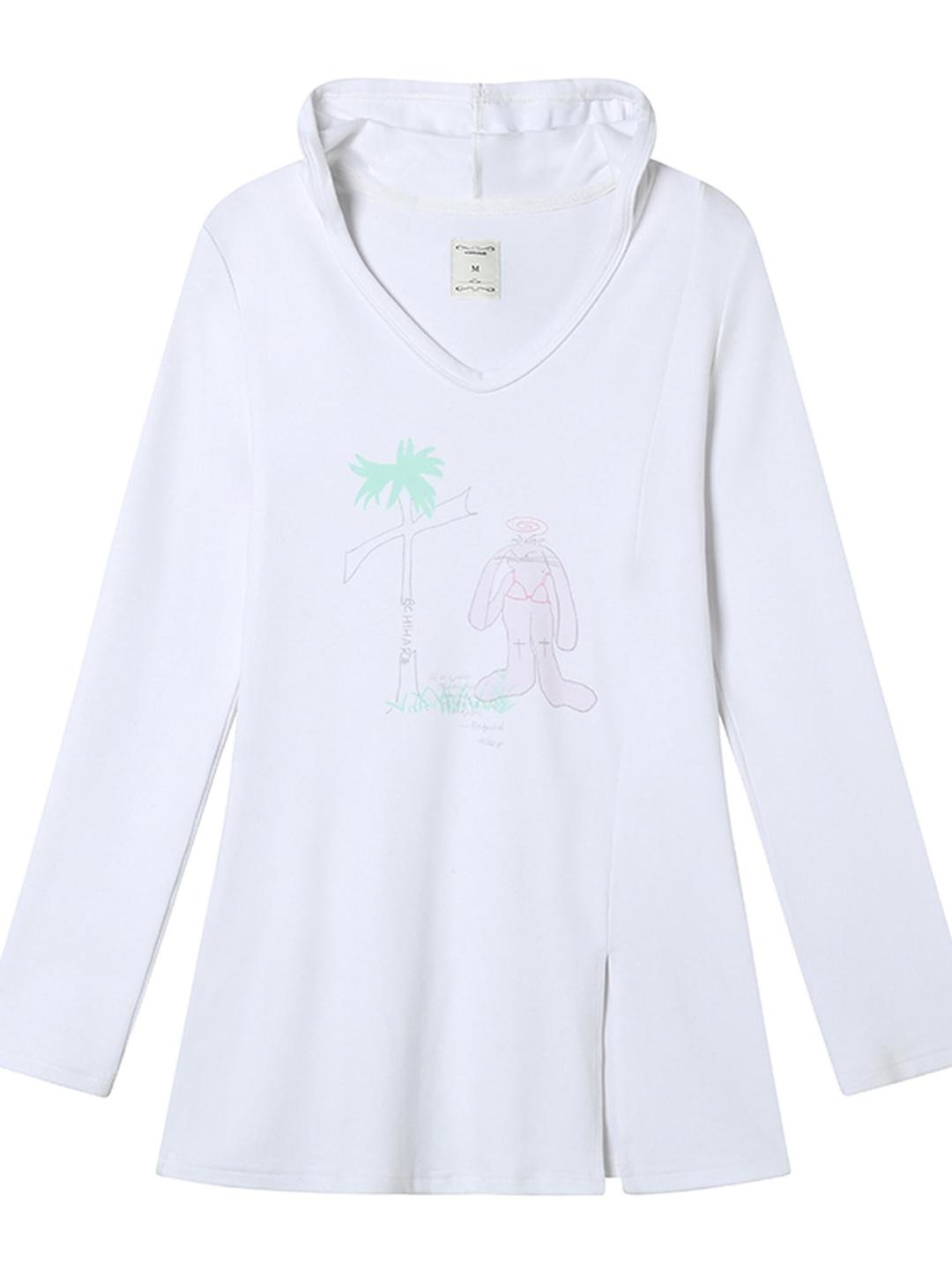 Peter Rabbit V-Neck Hooded Slim Fit Tee