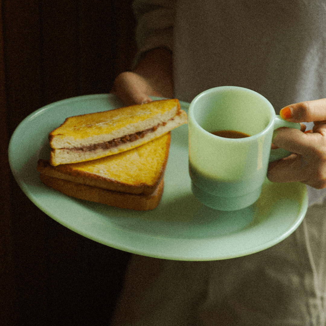 베이직 밀크글라스 11.5인치 플래터 민트
