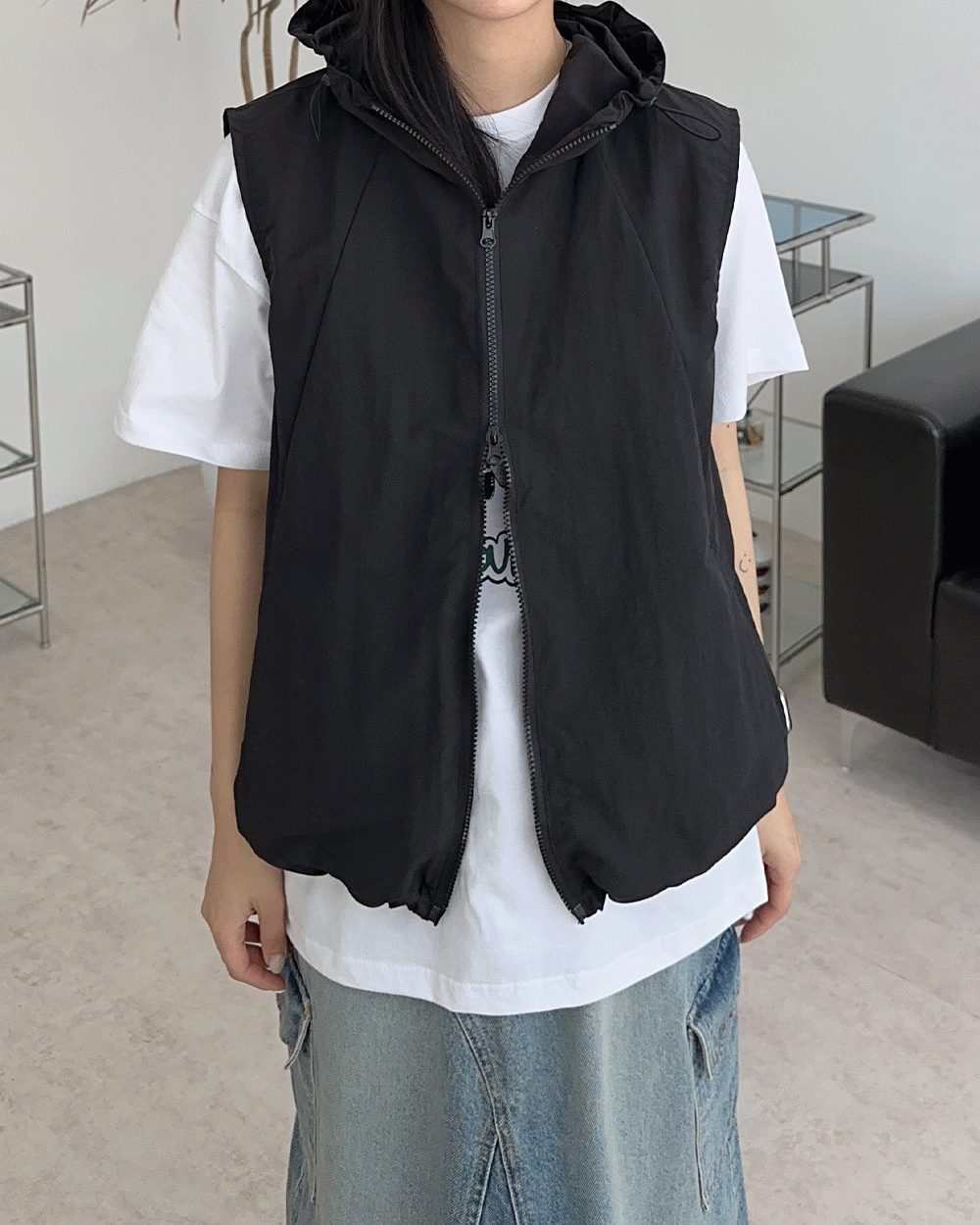 필츠 나일론 후드 베스트