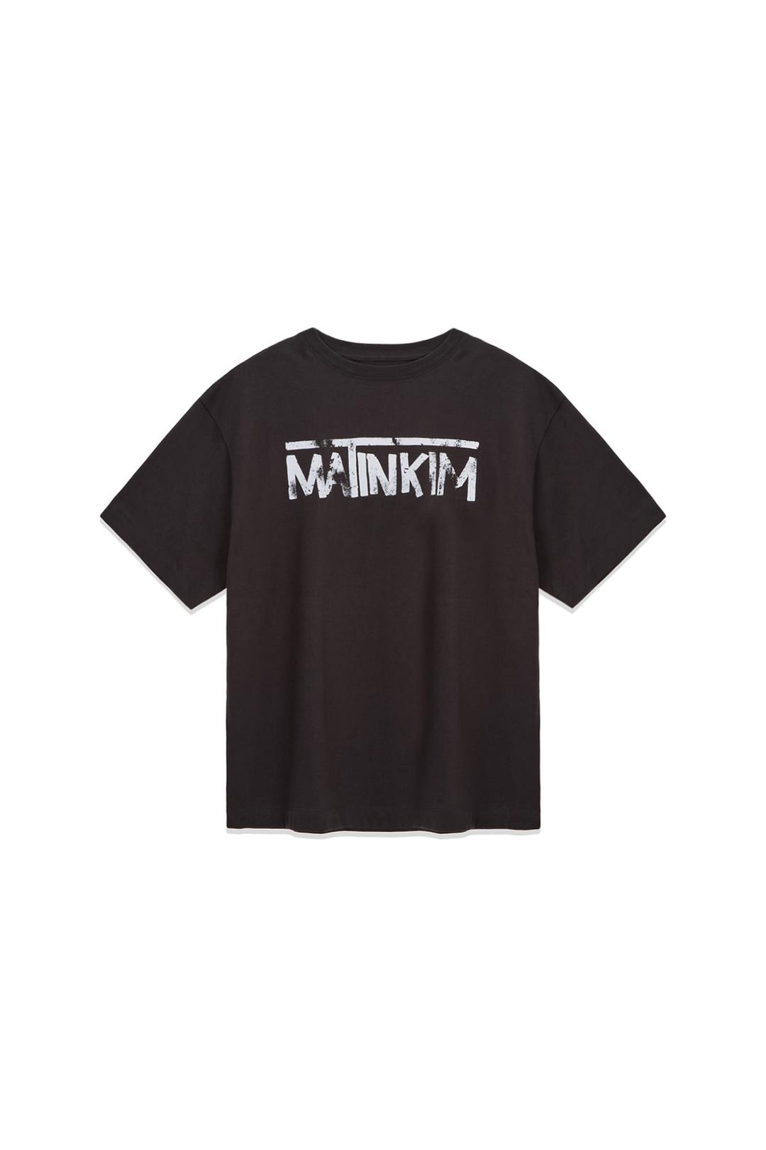 HANGEUL LOGO BIG ARCHIVE TOP IN CHARCOAL