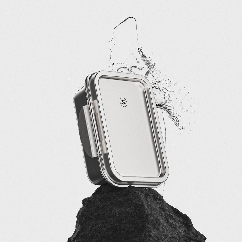 JVR 국내산 올스텐 사각 밀폐용기 김치통 도시락 나눔반찬용기 S1 430ml