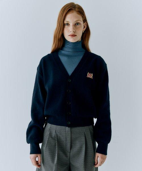 A.P 크롭 가디건(W) 네이비