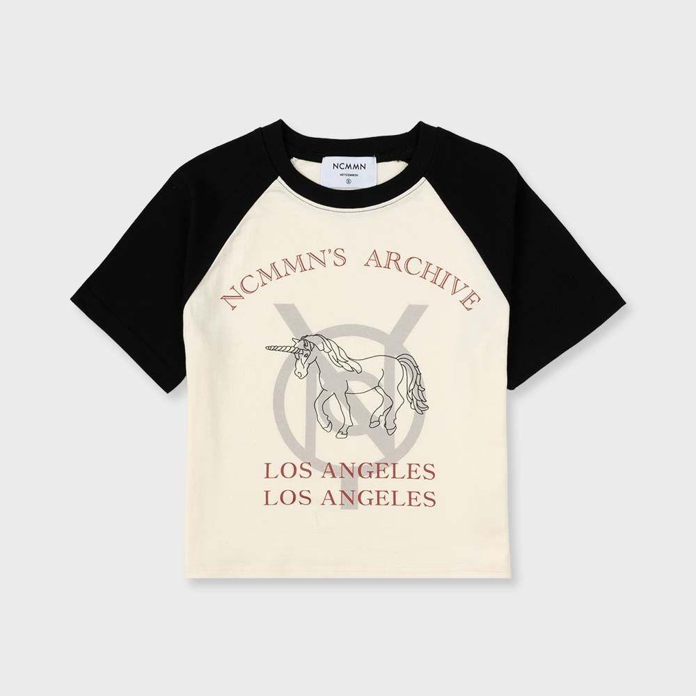 UNICORN CROP TEE BK