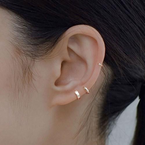 세컨 귓바퀴 민자 미니 원터치 은귀걸이 7종