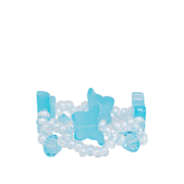 Flutter Beads Ring (Aqua)