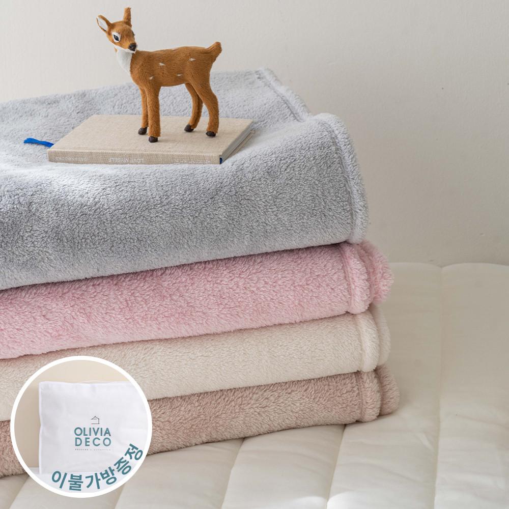 [올리비아데코] 털빠짐no 도톰한 뉴아그네스 초극세사 담요 S - 국내생산