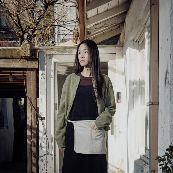 Wool Blend Cardigan / Green Nut