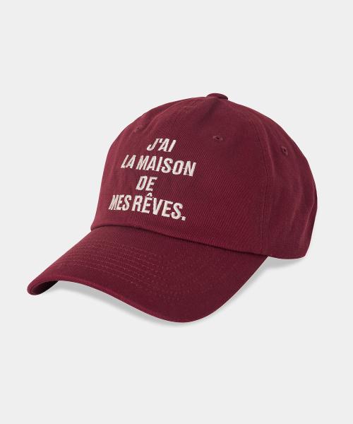 LA MAISON DE MES REVES BALL CAP BURGUNDY