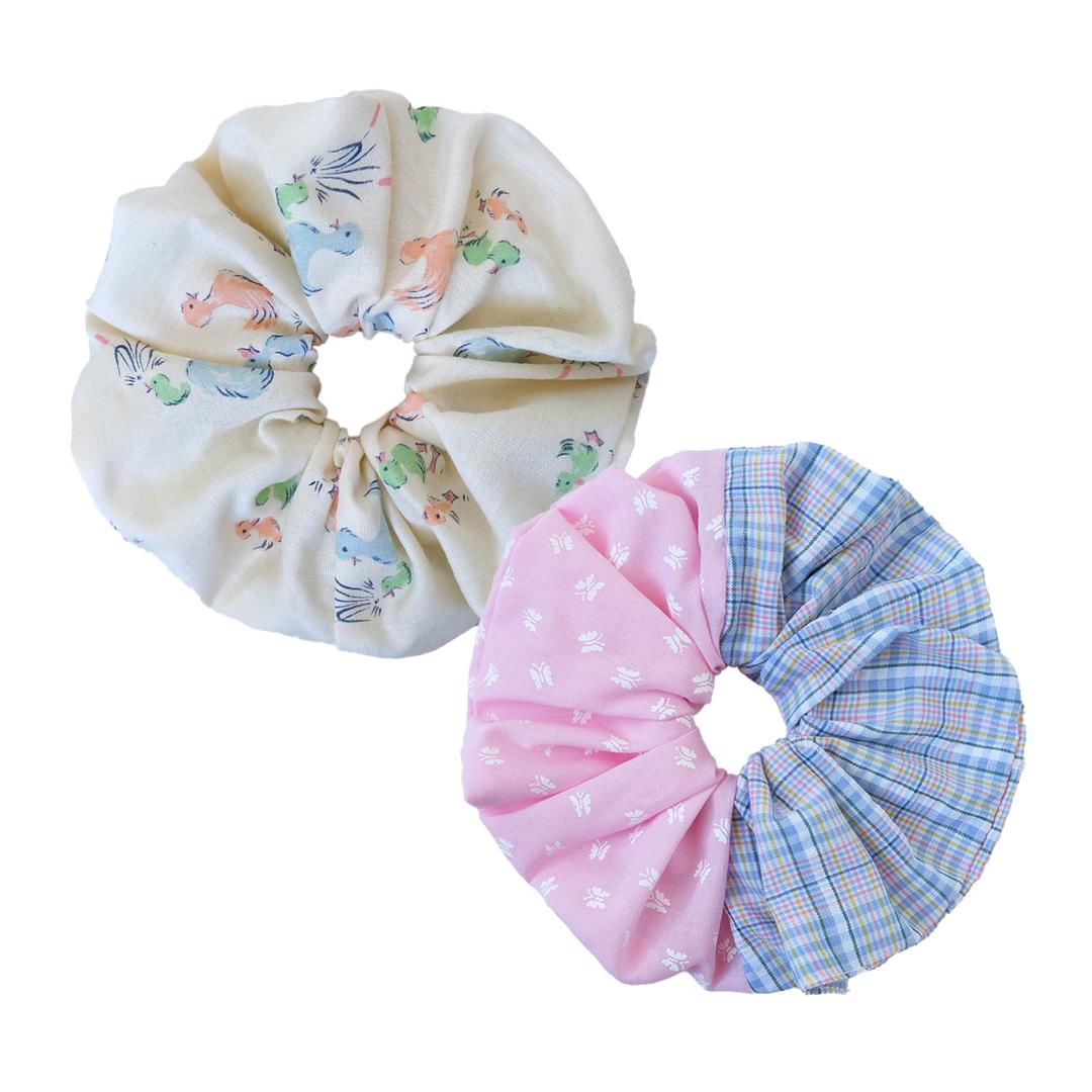 Vintage scrunchie(Duck/Butterfly)