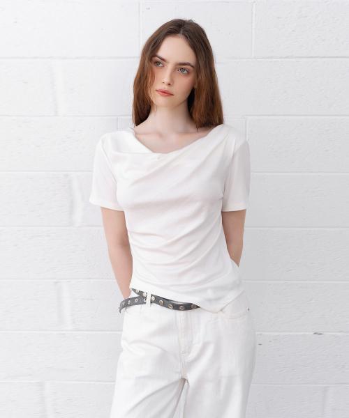 카울넥 반팔 티셔츠_MIWHWG502A