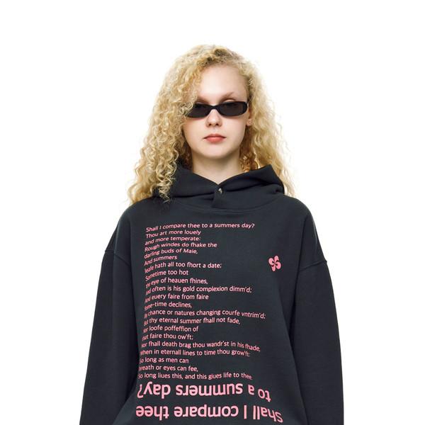 SONNET 18 HOODIE / charcoal