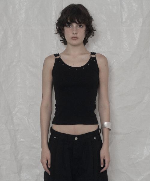 O-RING RIVET SLEEVELESS BLACK