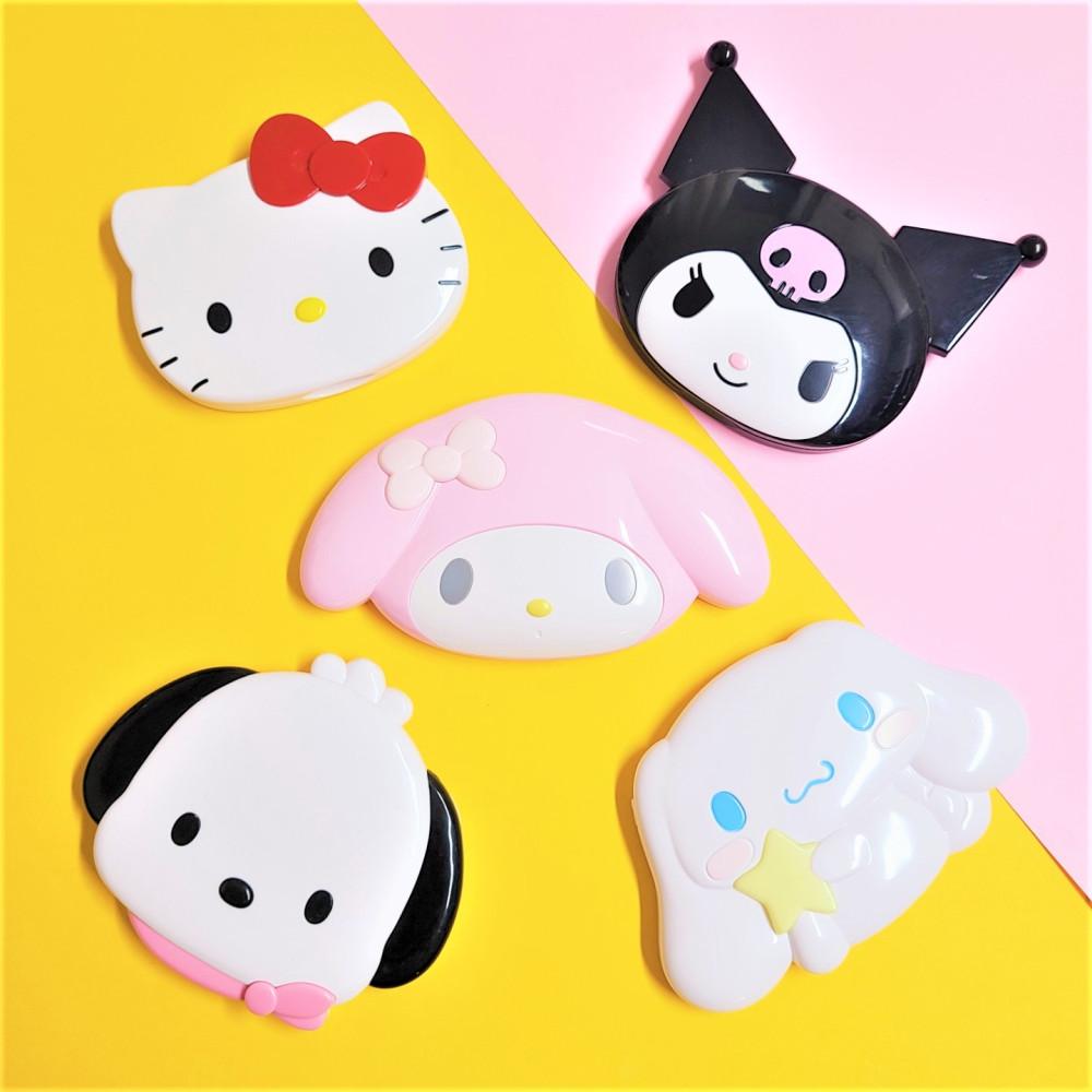 산리오 캐릭터 거울빗 세트 시나모롤 헬로키티 마이멜로디 쿠로미 포차코