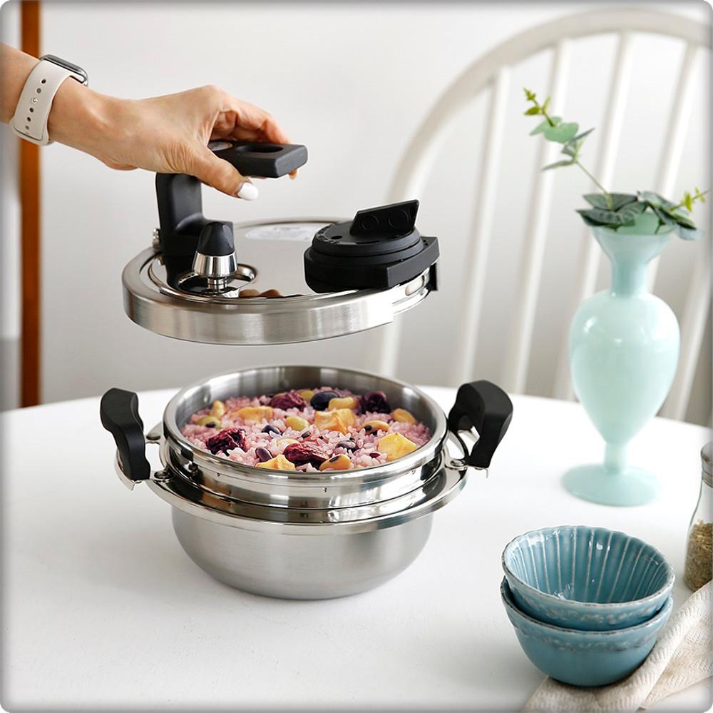 5분바로밥압력가마솥 솥밥 누룽지가마솥 국산 2.2L 3-4인용