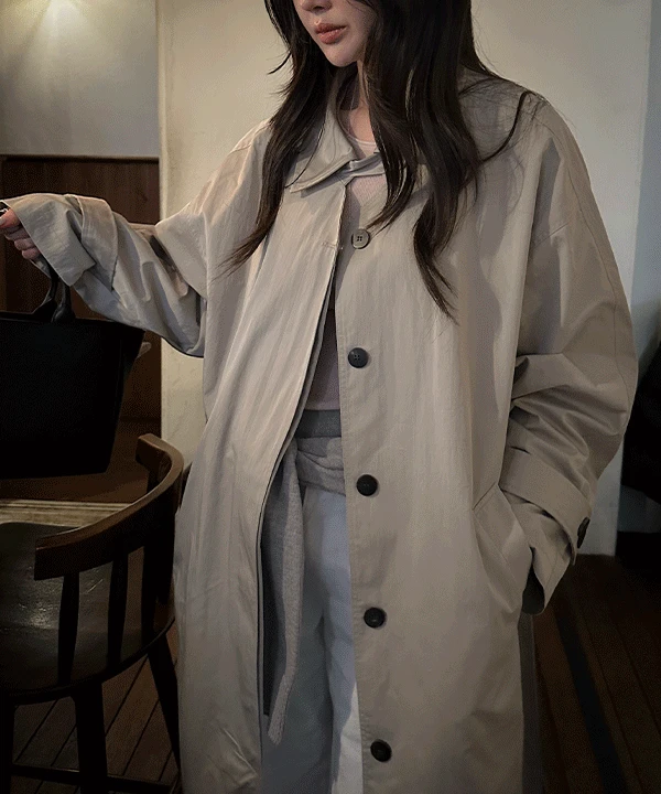 [고퀄리티] 앤더슨 오버핏 트렌치코트, 바바리(봄코트, 하이넥코트, 롱트렌치, 가을코트, 롱코트, 출근룩)