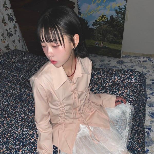 아카보 실크 배색 레이스 미니 스커트 (속바지 안감)