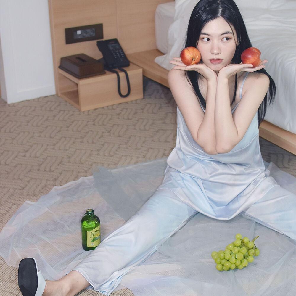 [SET] Jenny slip+pants blue