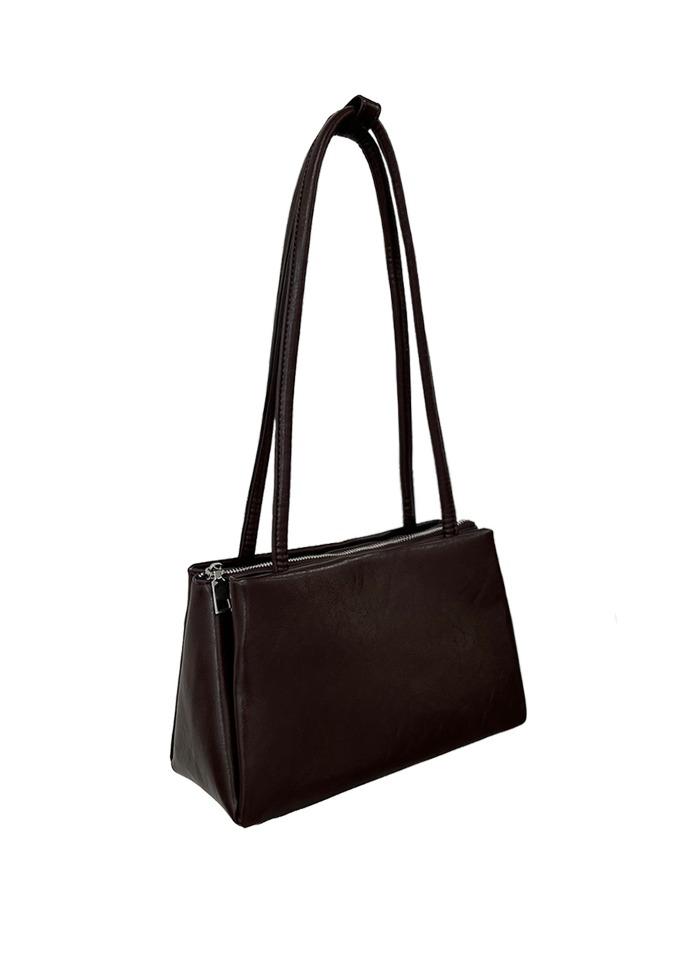 NO.214 BROWN THREE POCKET SHOULDER BAG