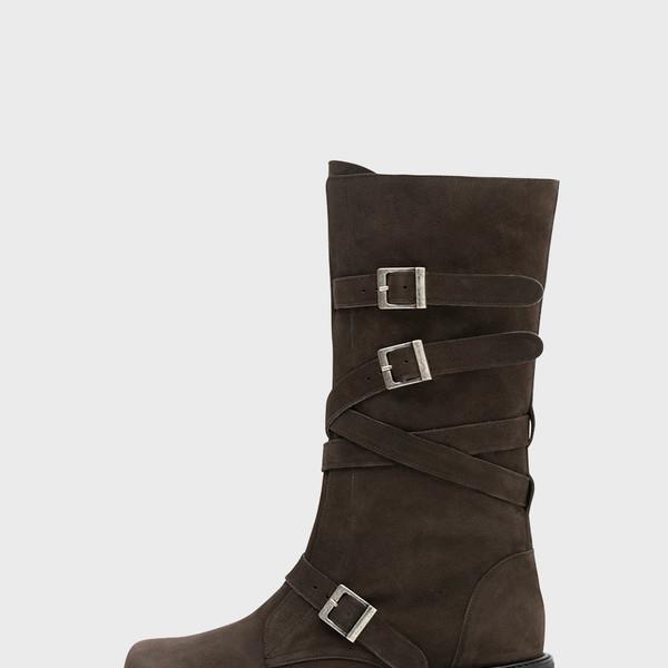 LETA BUCKLE STRAP BOOT_NUBUCK
