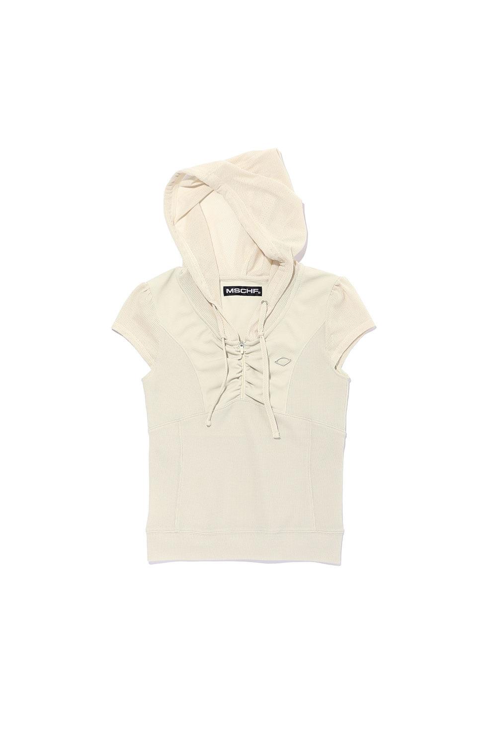 HOODED TRACK ZIP-UP_CREAM MULTI
