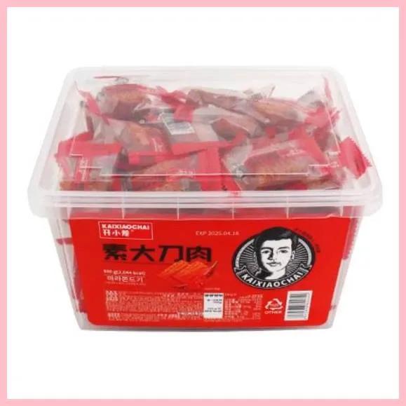 마라쫀드기 큐브 500g(약100입) 중국간식 개별포장 대용량 쫀디기 선물하기좋은 시험간식 쫄깃한
