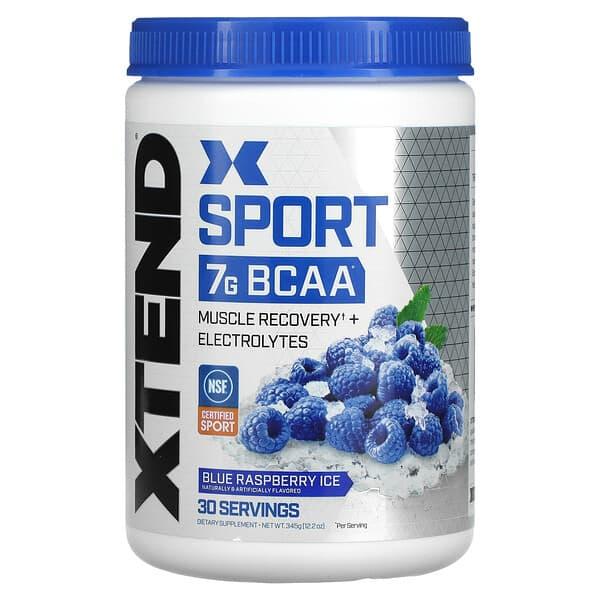 Xtend, Sport, 7G BCAA, 블루 라즈베리 아이스, 345g(12.2oz)