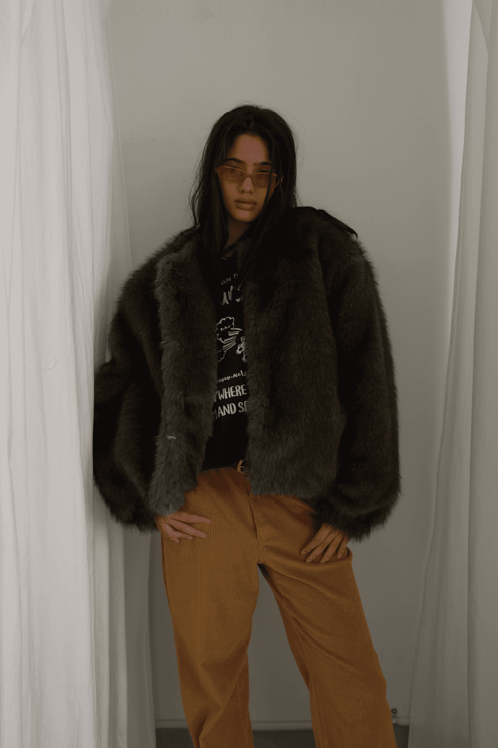 Minka Fur Jumper / Khaki Gray
