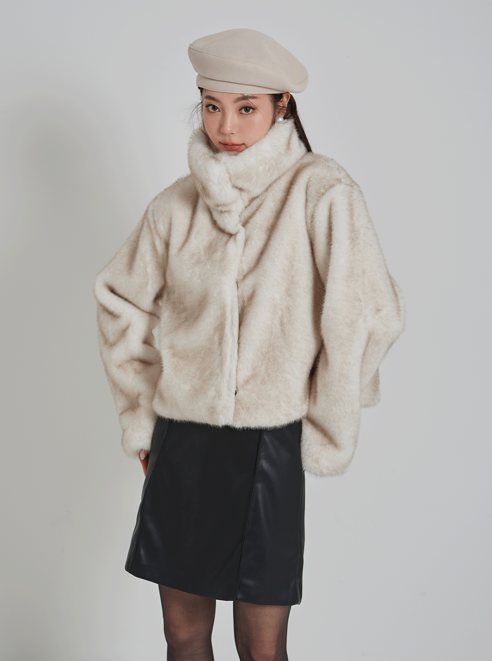 헤이즐 퍼 자켓