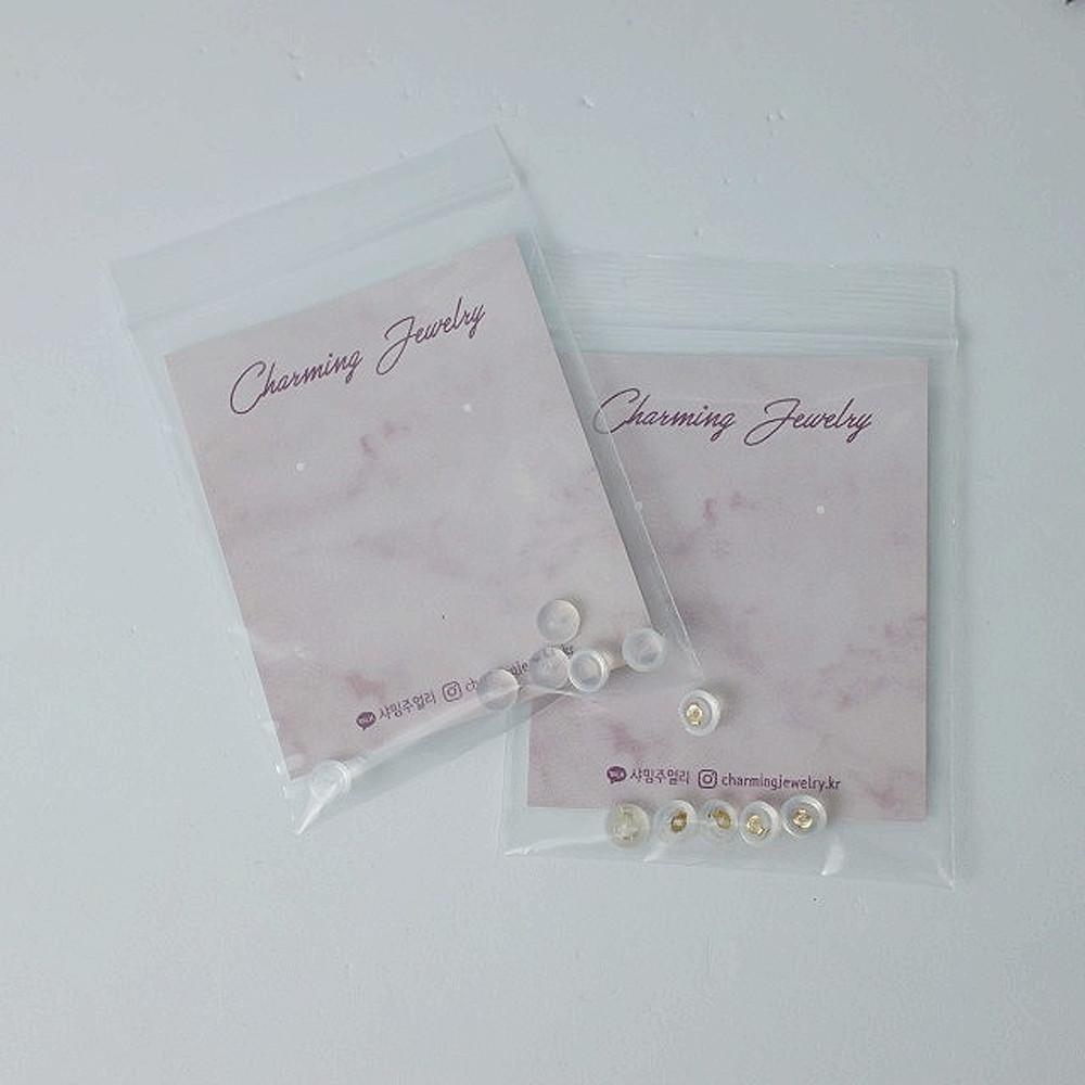 귀걸이뒷장식 14K 골드 귀걸이 뒷 마개 실리콘 클러치 2종 부속품 주얼리 악세서리