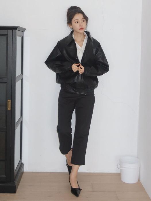 SIPT7153 컴포트 라인 카프리 팬츠_Black