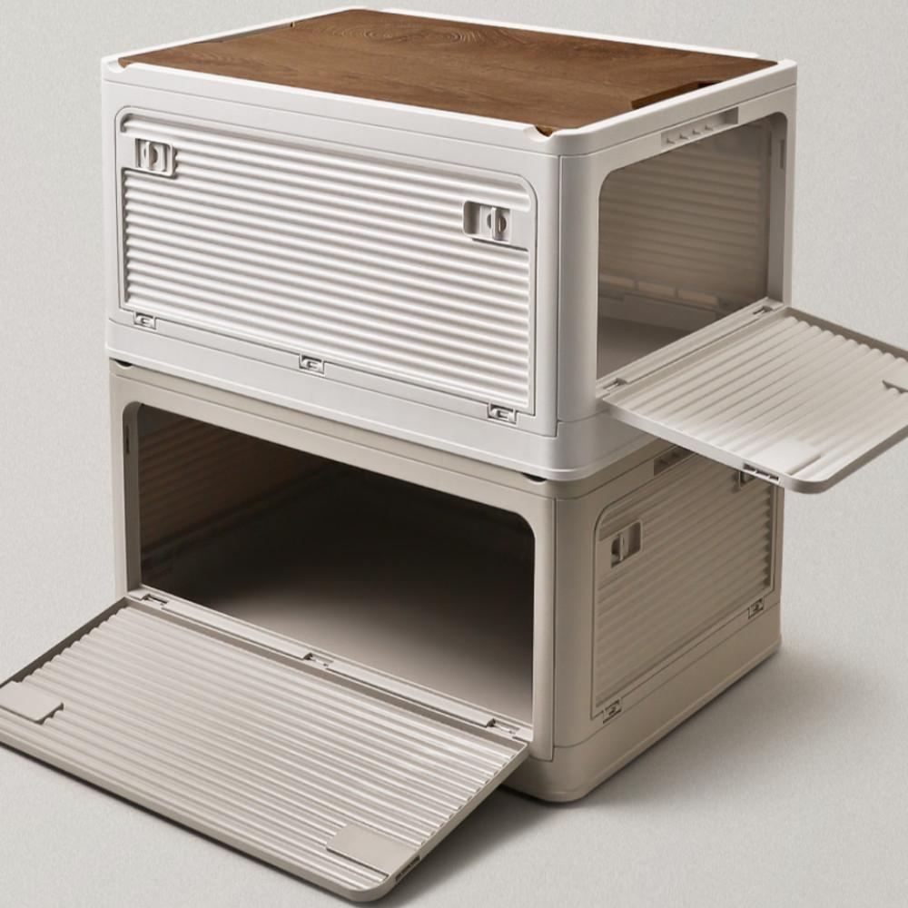 대용량 리빙박스 다용도 수납박스 옷 정리함 폴딩 박스 84L