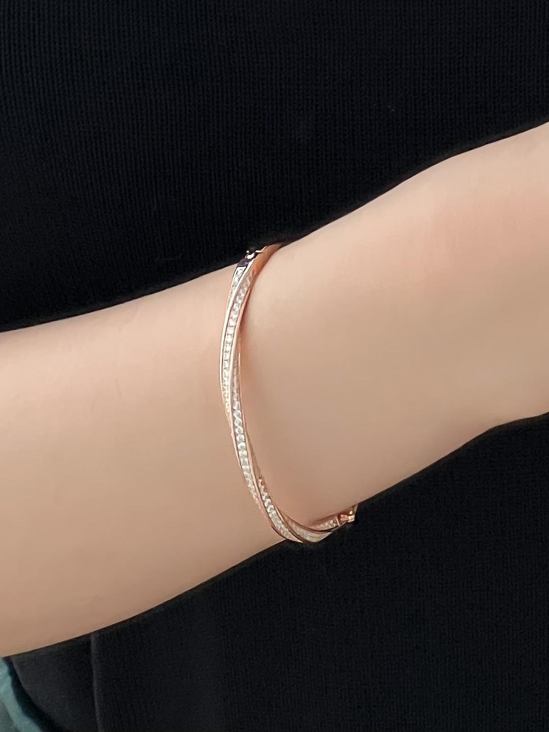 [925 Silver] Three Spiral Bangle