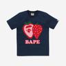 (W) BAPE Strawberry T-Shirt Navy Blue
