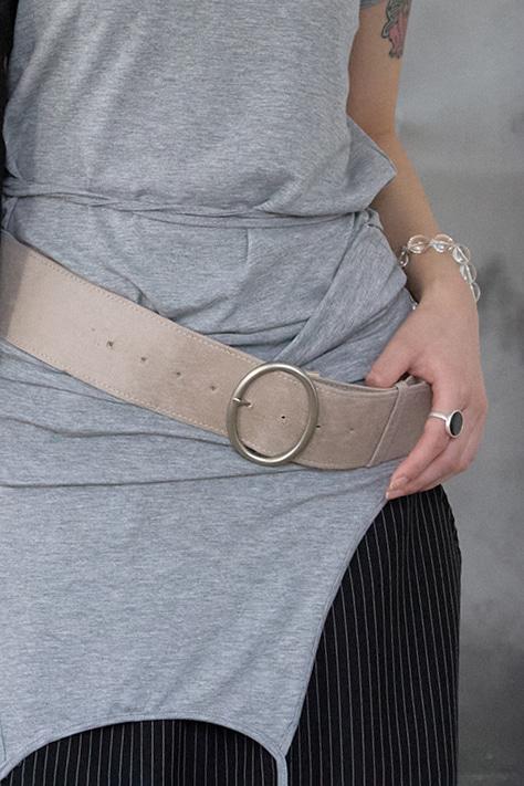 WIDE SUEDE BELT