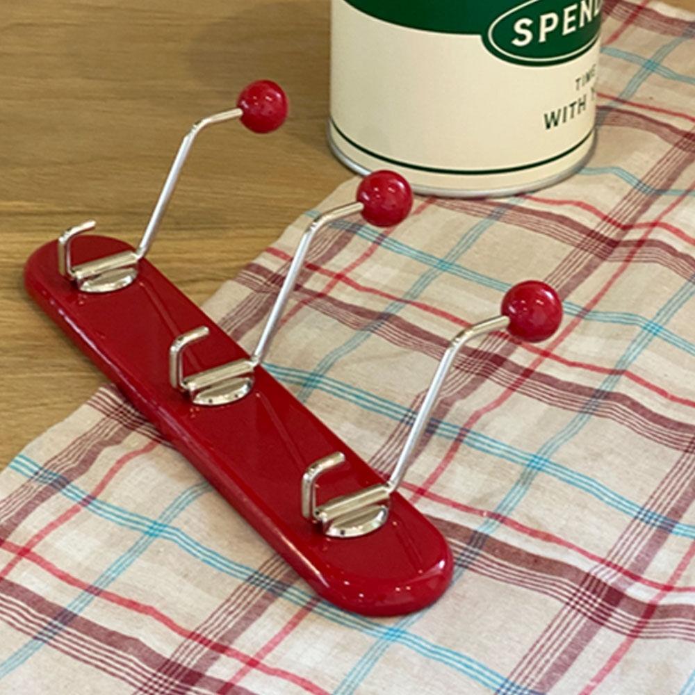 [DDWD]미니 빈티지 코트랙 자석 3구-RED