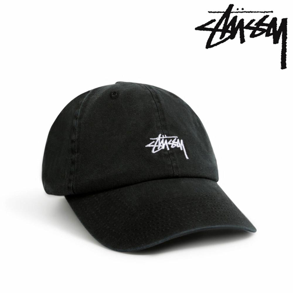 (국내배송) 스투시 스톡 로우 프로파일 캡 볼캡 모자 블랙 STUSSY STOCK LOW PROFILE CAP