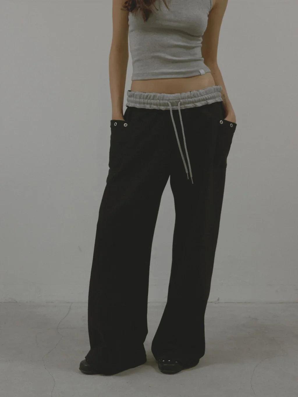 Colour Flip Sweatpants Black