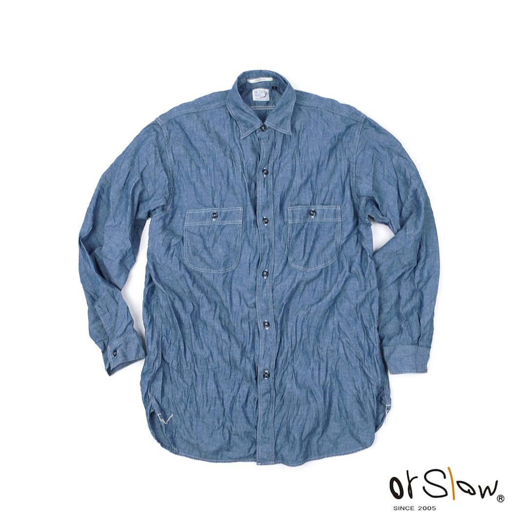 (RESTOCK)  CHAMBRAY WORK SHIRT VINTAGE FIT (Blue Indigo)
