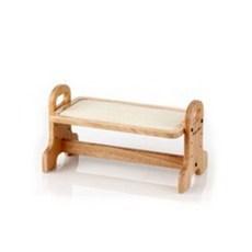 도기맨 목재 애견밥상 M 천연고무나무 높이조절가능 강아지식기