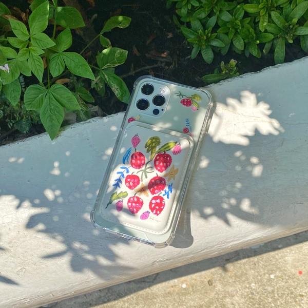 [MagSafe Leather CardPocket SET]Redberry