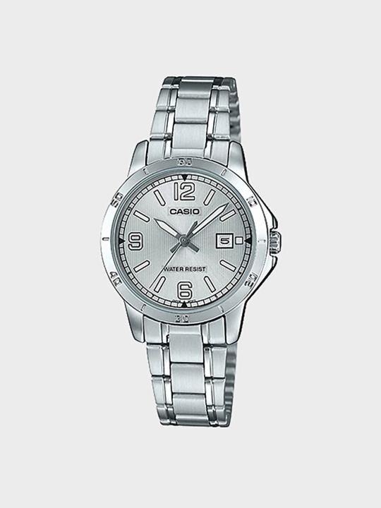 CASIO 카시오 LTP-V004D-7B2 여성 메탈밴드 손목시계