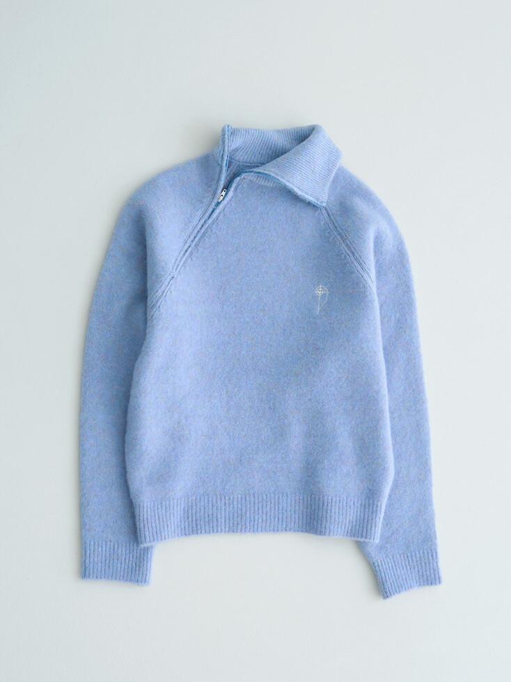 GOLDEN RATIO ZIP-UP SWEATER (SKY BLUE)